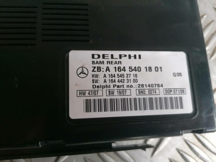 SAM vadības bloks priekš MERCEDES BENZ ML280 2008 OBSIDIAN BLACK