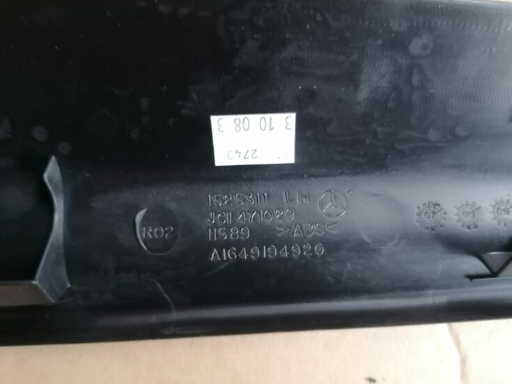 Priekšējā kreisā sēdekļa sliežu apdare priekš MERCEDES BENZ ML280 2008 OBSIDIAN BLACK