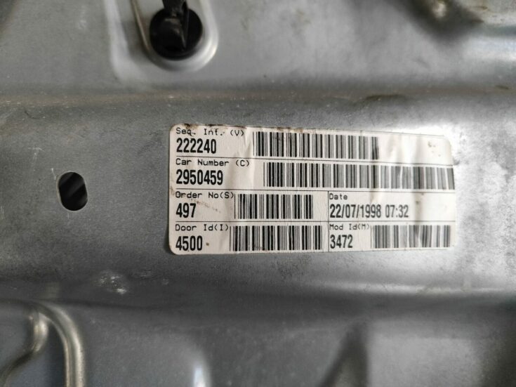 Stikla pacelšanas mehānisma panele priekš VW GOLF IV 1999