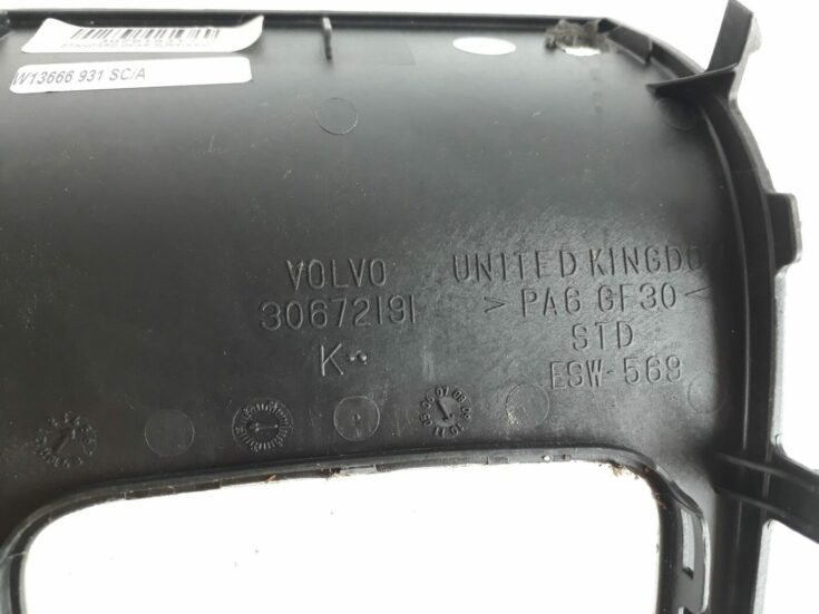 Dekoratīvs rāmis pārnesumu selektoram priekš VOLVO V70 2010