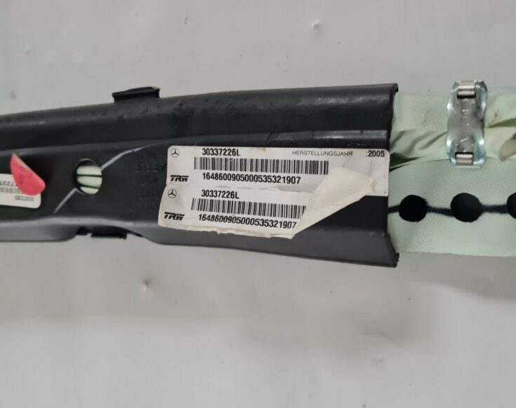 Griestu drošības spilvens, pa kreisi priekš MERCEDES BENZ ML320 2006 SILVER