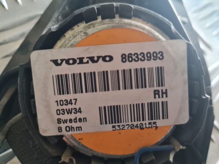 Durvju skaļrunis, augšā priekš VOLVO V70 2003 SILVER