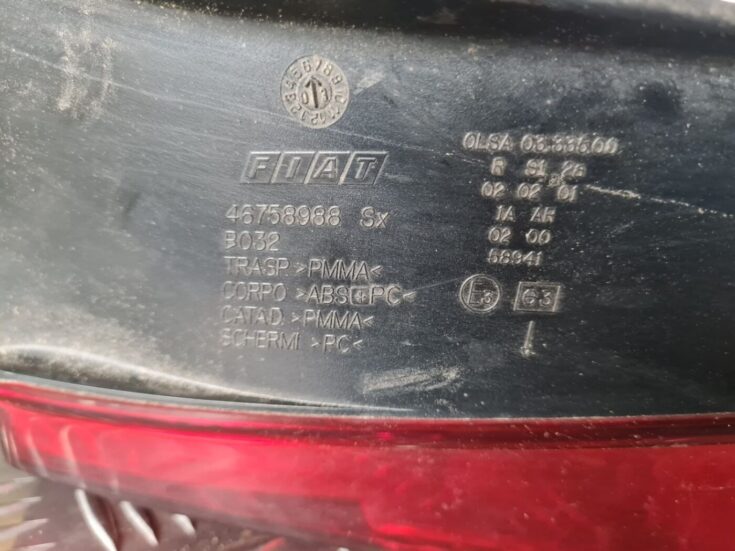 Aizmugurējais kreisais lukturis priekš FIAT STILO 2003