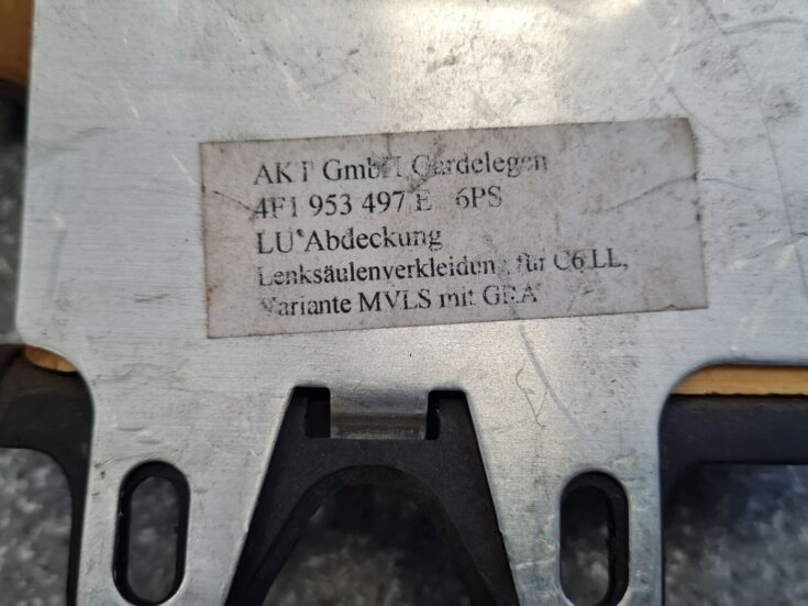 Stūres statnes putekļu aizsargs (salonā) priekš AUDI A6 AVANT 2007 QUATTRO